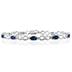 10k White Gold Sapphire and Diamond Hugs and Kisses Bracelet
