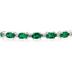 14k White Gold Diamond and  Emerald  Bracelet