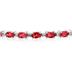 14k White Gold Diamond and Ruby Bracelet