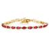 14k Yellow  Gold Diamond and  Ruby   Bracelet