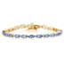 14k Yellow  Gold Diamond and  Tanzanite Bracelet