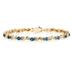 10k Yellow Gold Diamond and Sapphire Bracelet