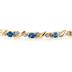 10k Yellow Gold Diamond and Sapphire Bracelet