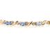 10k Yellow Gold Diamond and Tanzanite Bracelet