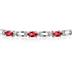 14k White Gold Diamond and Ruby Bracelet