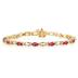 14k Yellow Gold Diamond and Ruby Bracelet