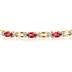 14k Yellow Gold Diamond and Ruby Bracelet