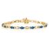 14k Yellow Gold Diamond and Sapphire Bracelet