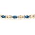 14k Yellow Gold Diamond and Sapphire Bracelet