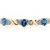 14k Yellow Gold Diamond and  Sapphire  Bracelet