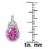 2.90 Carat Created Pink Sapphire and Genuine Diamond Earrings in .925 Sterling Silver