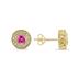 1/2 Carat TW Pink Topaz and Diamond Bezel Set Earrings 10K Yellow Gold