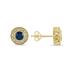 1/2 Carat TW Sapphire and Diamond Bezel Set Earrings 10K Yellow Gold