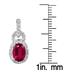 Created Ruby and Genuine Diamond Estate Earrings in .925 Sterling Silver