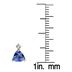 7/8 Carat All Natural Trillion Shape Tanzanite and Diamond Stud Earrings in .925 Sterling Silver