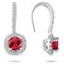 3/4 Carat TW Ruby and Diamond Earrings in 10K White Gold