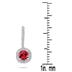 3/4 Carat TW Ruby and Diamond Earrings in 10K White Gold