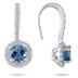 3/4 Carat TW Sapphire and Diamond Earrings in 10K White Gold