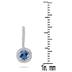 3/4 Carat TW Sapphire and Diamond Earrings in 10K White Gold