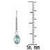 1 1/5 Carat Bezel Set Oval Aquamarine and Diamond Earrings in 10K White Gold
