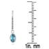 1 1/5 Carat Bezel Set Oval Blue Topaz and Diamond Earrings in 10K White Gold