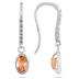 1 1/5 Carat Bezel Set Oval Citrine and Diamond Earrings in 10K White Gold