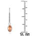 1 1/5 Carat Bezel Set Oval Citrine and Diamond Earrings in 10K White Gold
