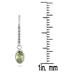 1 Carat  Bezel Set Oval Green Amethyst and Diamond Earrings in 10K White Gold