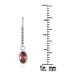 1 1/5 Carat Bezel Set Oval Garnet and Diamond Earrings in 10K White Gold