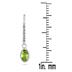1 1/5 Carat Bezel Set Oval Peridot and Diamond Earrings in 10K White Gold