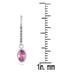 1 1/5 Carat Bezel Set Oval Pink Topaz and Diamond Earrings in 10K White Gold