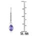 Bezel Set Oval Tanzanite and Diamond Earrings in 10K White Gold