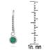 Bezel Set Round Emerald and Diamond Earrings in 14K White Gold