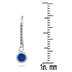 Bezel Set Round Sapphire and Diamond Earrings in 14K White Gold