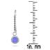 Bezel Set Round tanzanite and Diamond Earrings in 14K White Gold