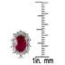 3.25 Carat All Natural Ruby and Genuine Diamond Earrings in .925 Sterling Silver