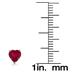 2.25 Carat Heart Shape Ruby Stud Earrings in .925 Sterling Silver