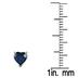 1.50 Carat Heart Shaped Sapphire Stud Earrings in .925 Sterling Silver