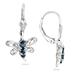 1/2 Carat Sapphire Butterfly Hoop Earrings in .925 Sterling Silver