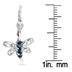 1/2 Carat Sapphire Butterfly Hoop Earrings in .925 Sterling Silver