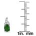 2.40 Carat Oval Emerald and Diamond Earrings in .925 Sterling Silver