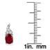 2.40 Carat Oval Ruby and Diamond Earrings in .925 Sterling Silver