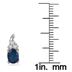 2.40 Carat Oval Sapphire and Diamond Earrings in .925 Sterling Silver