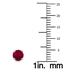 5MM All Natural Round Ruby Stud Earrings in .925 Sterling Silver