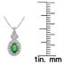 Emerald and Diamond Pendant in 10K White Gold