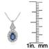 Sapphire and Dimaond Pendant in 10k White gold