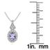 Tanzanite and Diamond Pendant in 10K White Gold