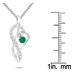 Emerald and Diamond Pendant in 10K White Gold