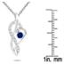 Sapphire and Diamond Pendant in 10K White Gold