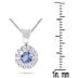 10K White Gold tanzanite and Daimond Pendant